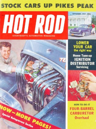 HOT ROD 1957 SEPT - HILL CLIMBING WITH THE UNSERS